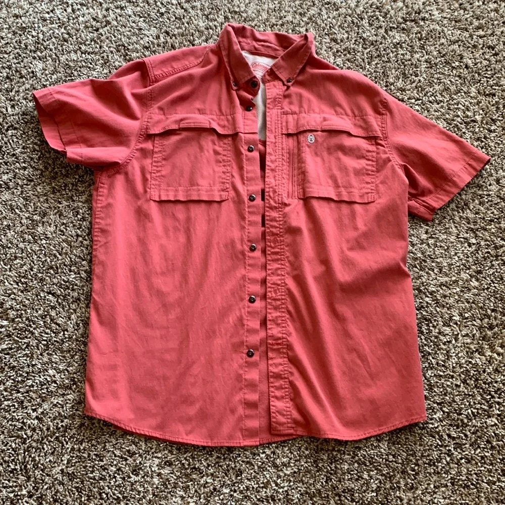 Coleman Anglers Outdoor Button Up Men’s Red Shirt. Large - Picture 1 of 4